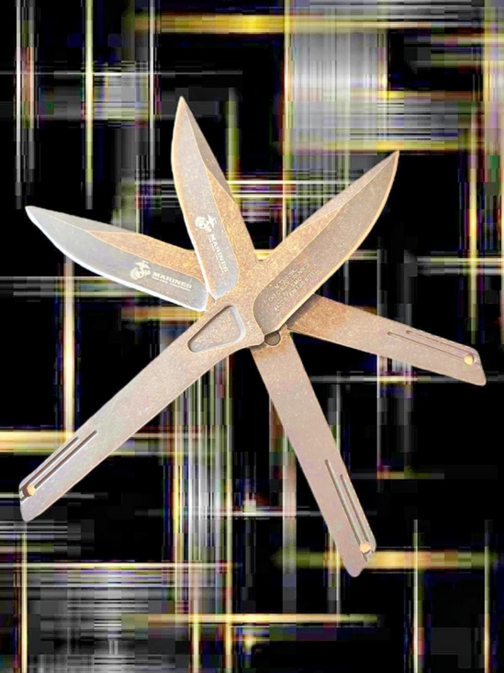USMC // Marines Black M-T3002BK // Throwing Knives-Set of 3